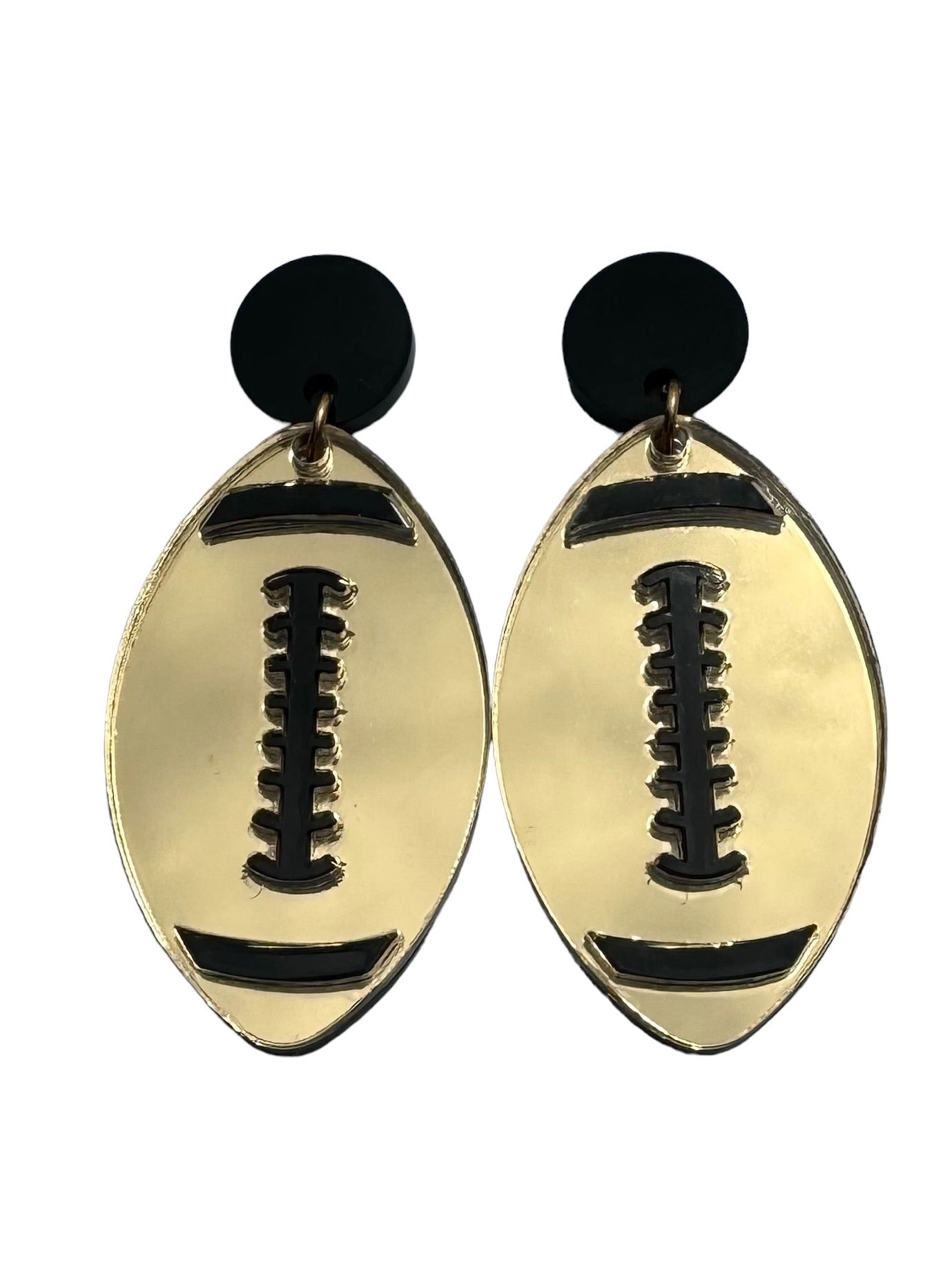 Gold Mirrored Football with Black Laces