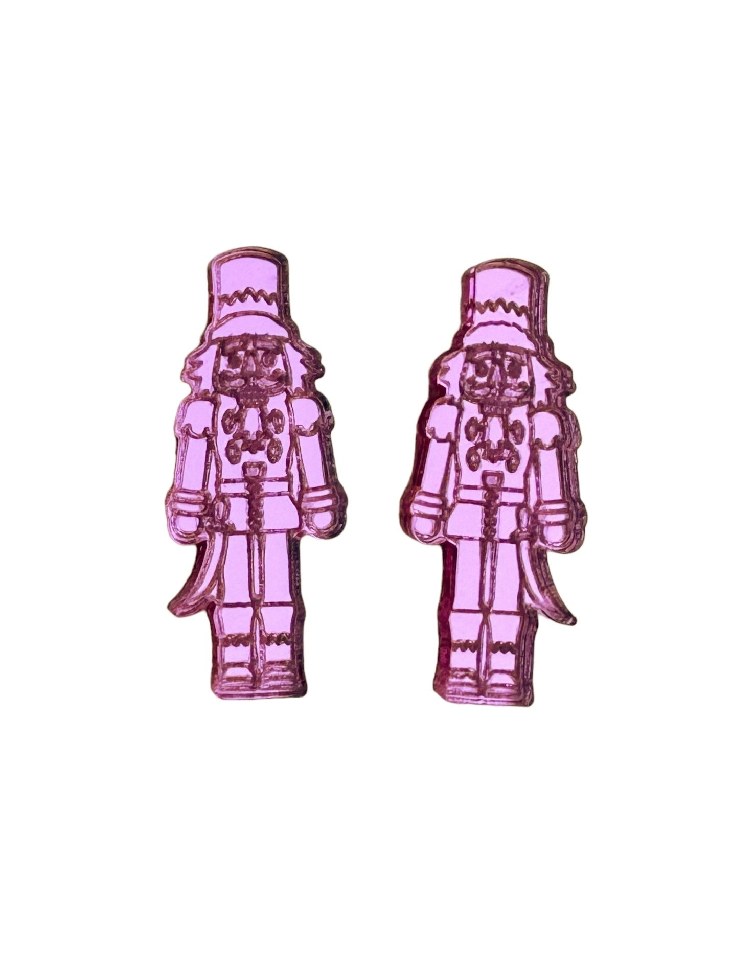 Pink Mirror Nutcracker stud