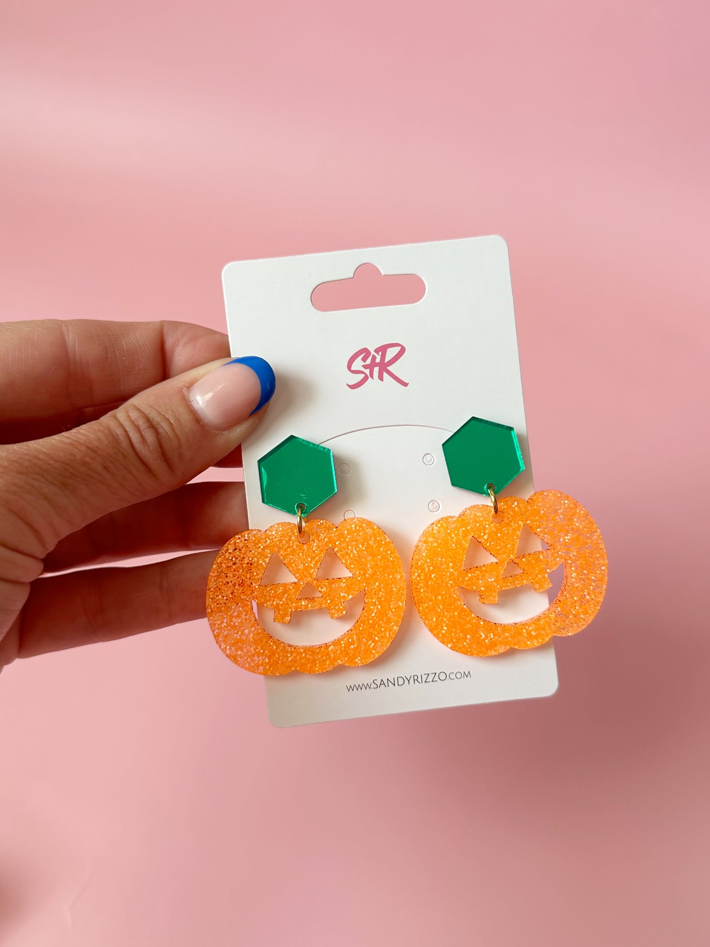 Bright Orange Jack-o-Lantern Dangle