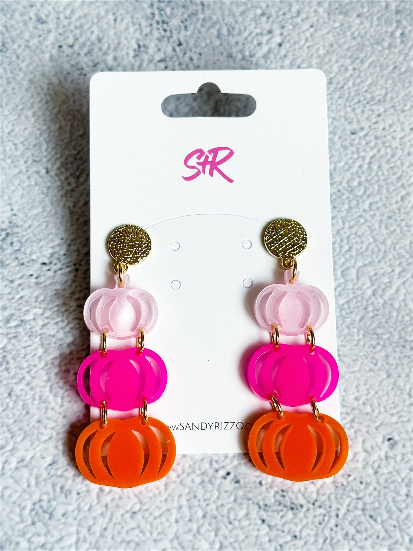 Pink Triple Pumpkin Dangle