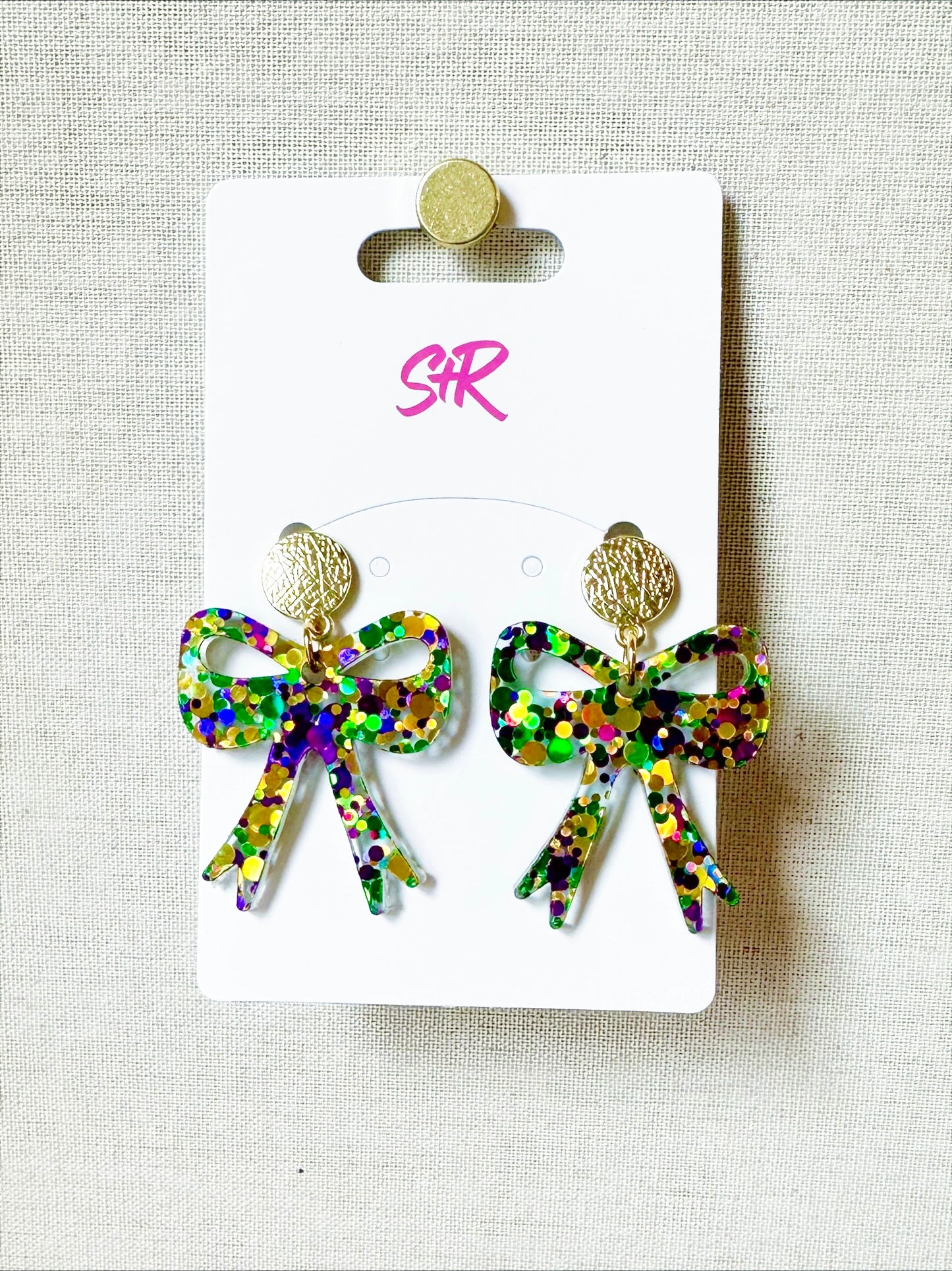 Mardi Gras Bow Dangle