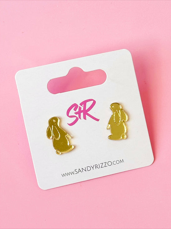 Golden Bunny Studs