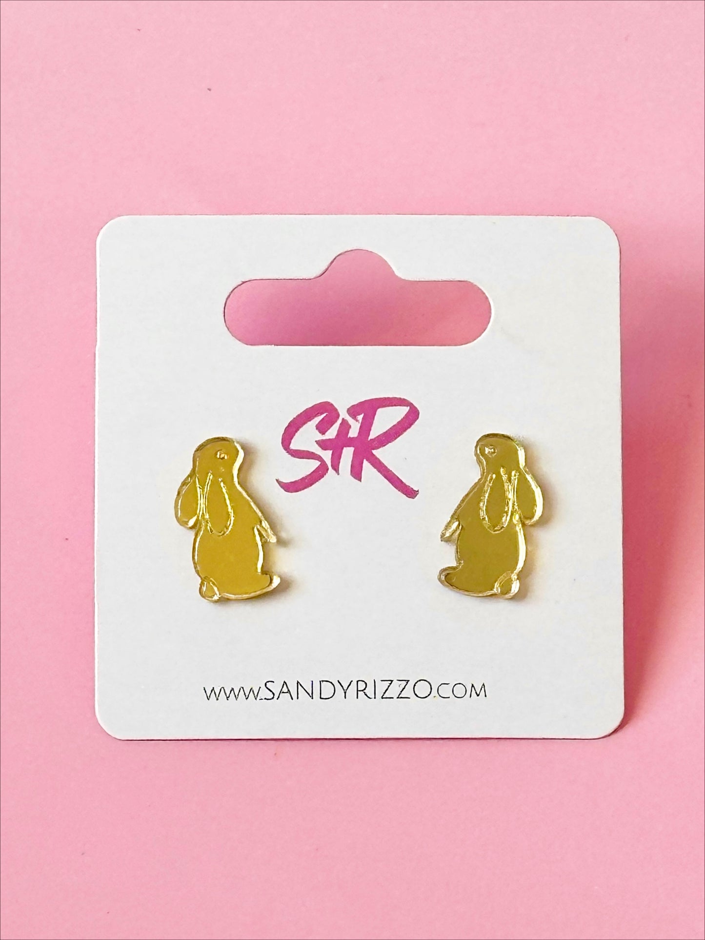 Golden Bunny Studs