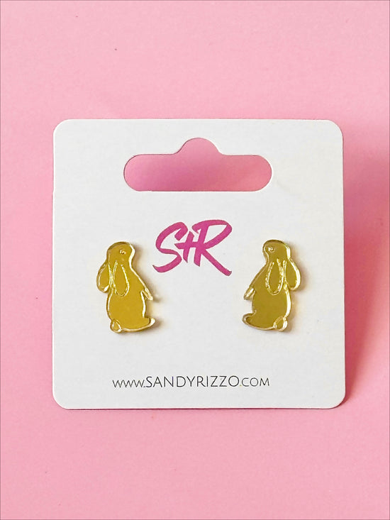 Golden Bunny Studs