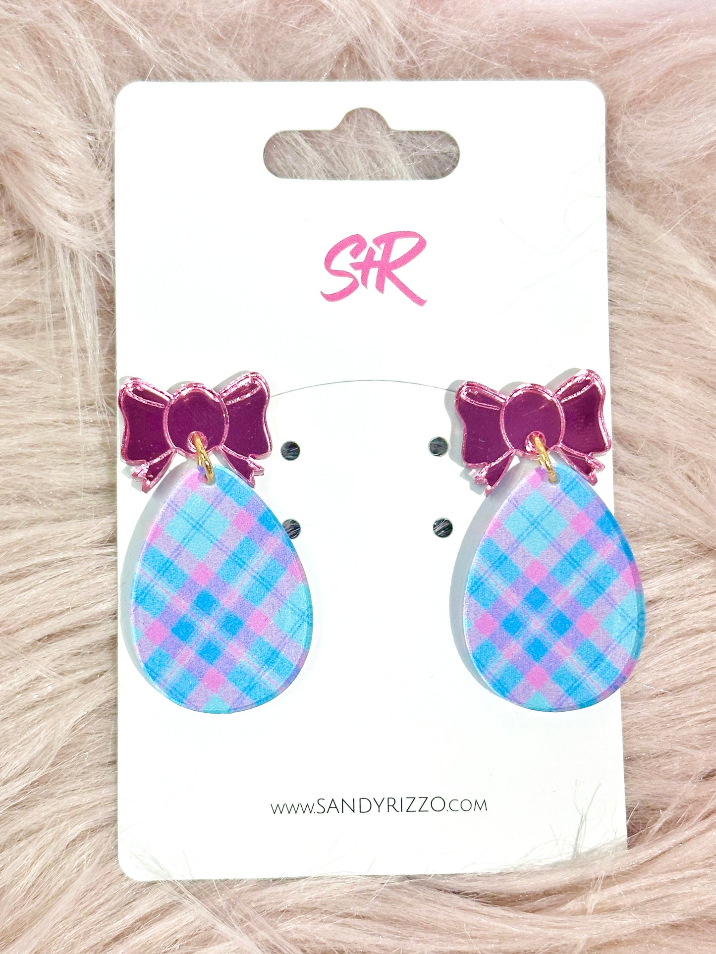 Blue and Pink Plaid Egg