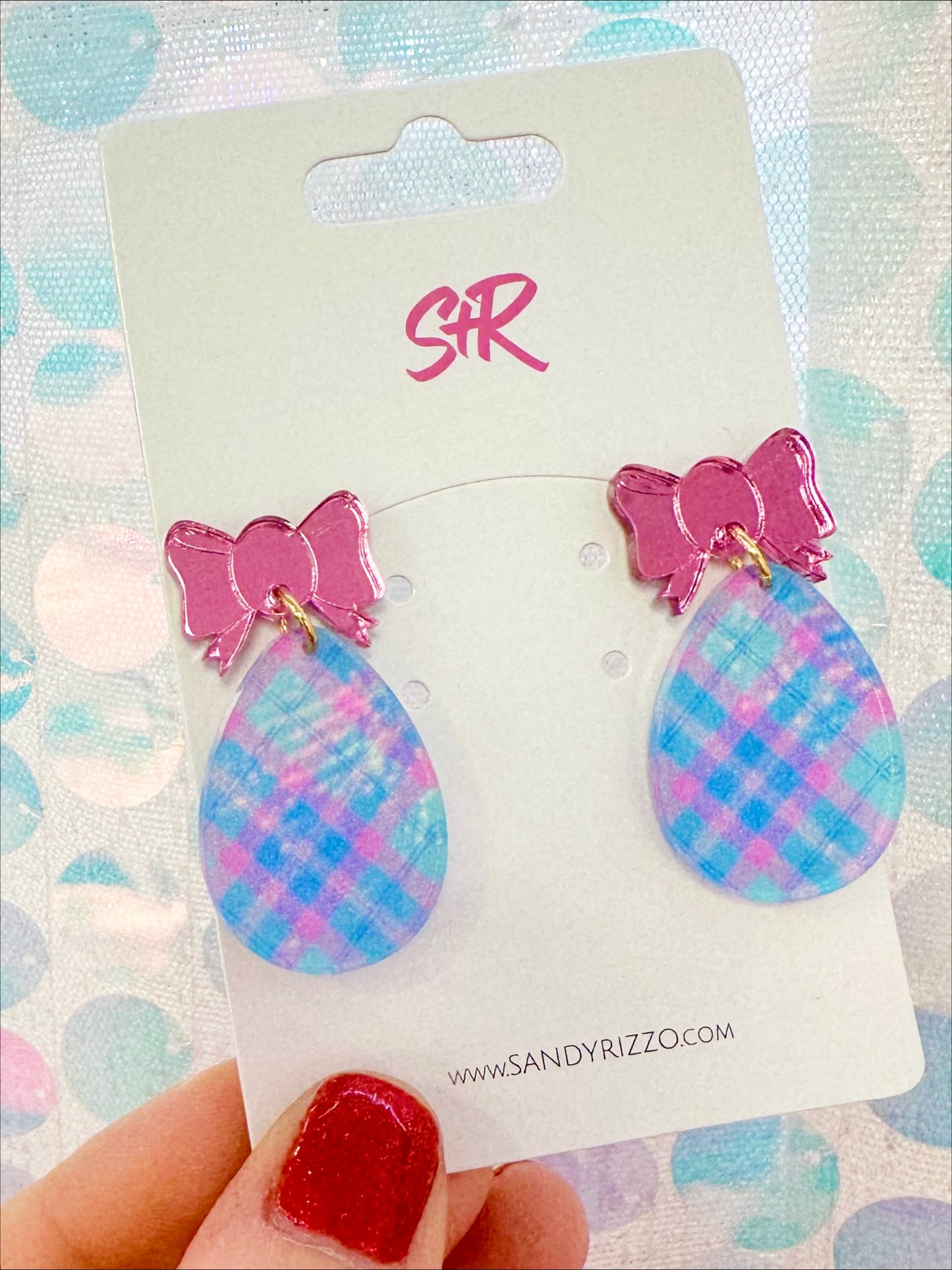 Blue and Pink Plaid Egg