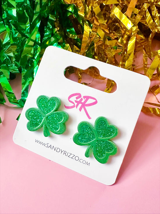 Acrylic Clover Stud