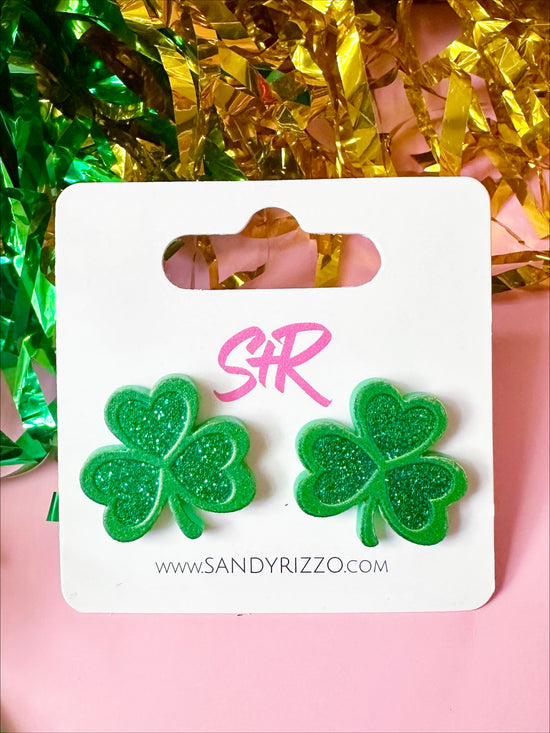 Acrylic Clover Stud