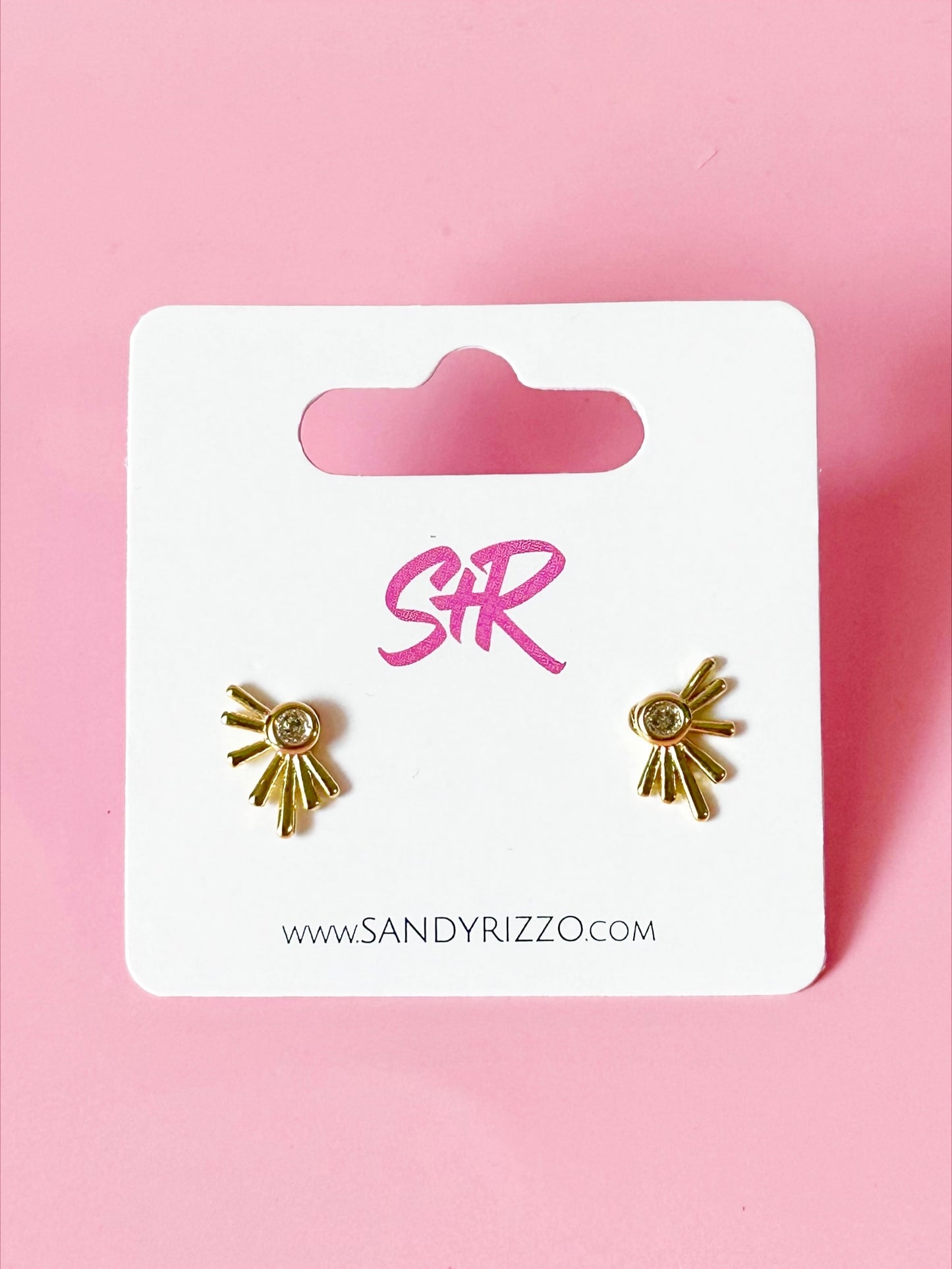 Gold Sunburst Stud