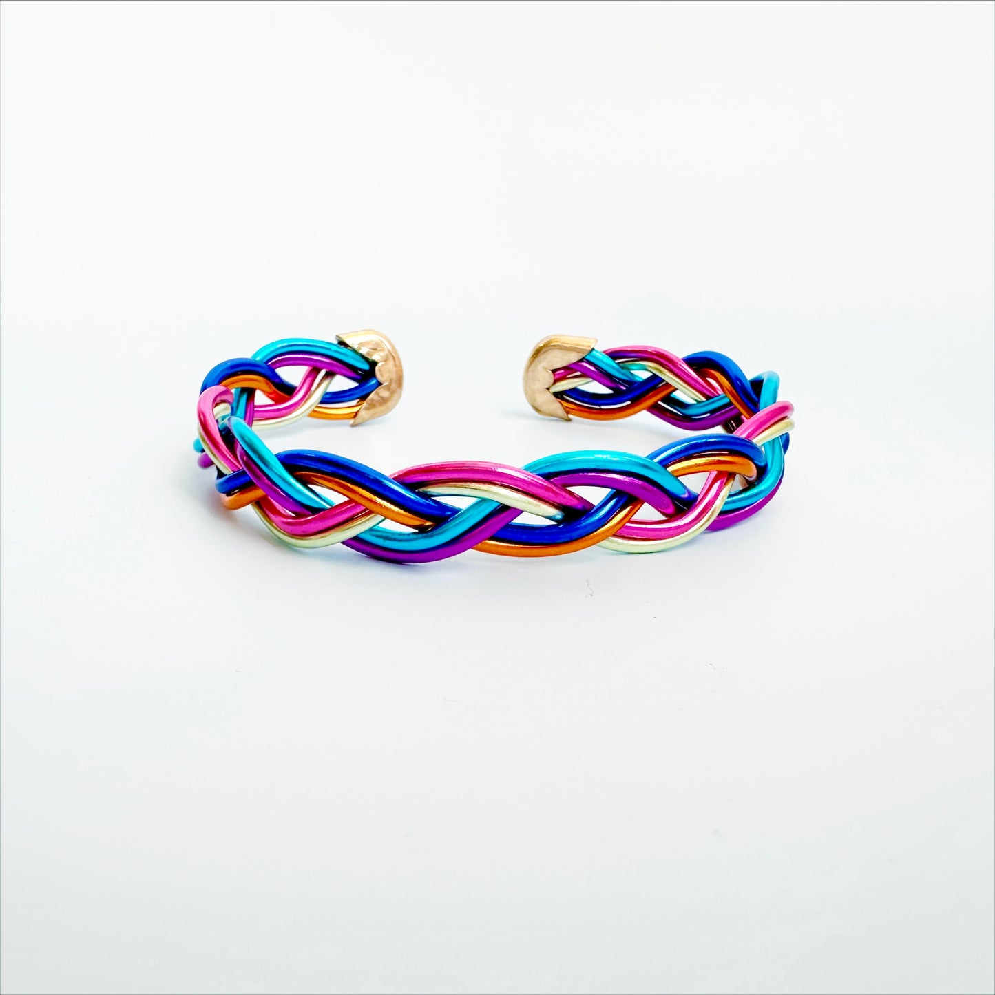 Multicolor Metal Braided Cuff