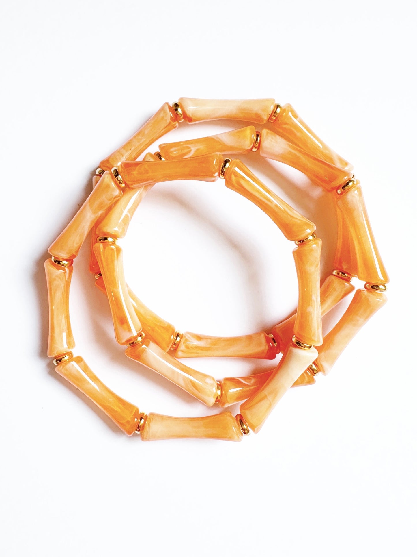 Bamboo Acrylic Bracelet Stack - Set of 3