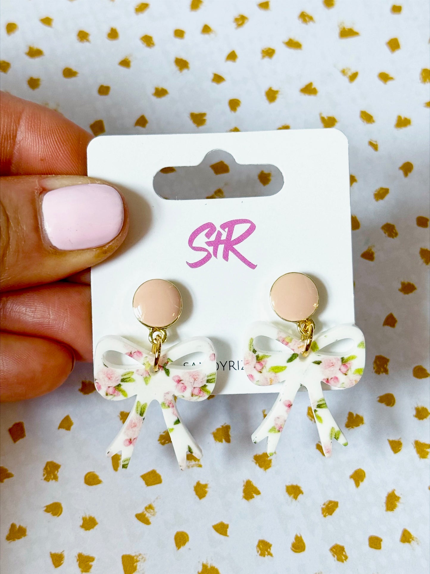Fancy Floral Medium Bow