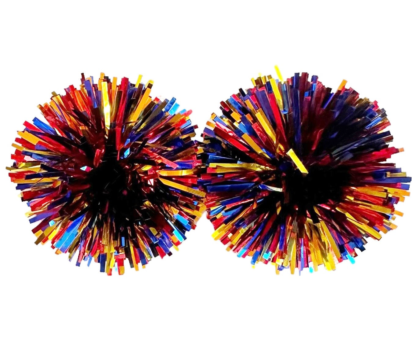 Red, Gold, and Blue Party Pom Stud