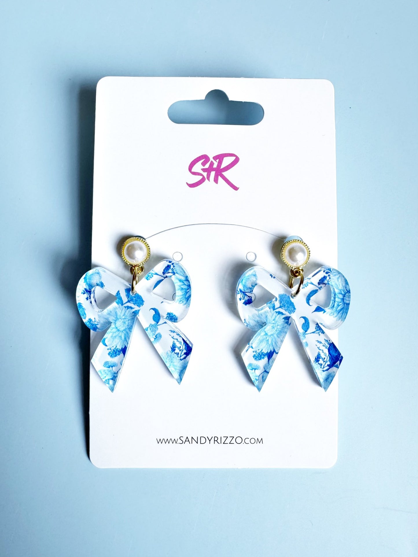 Blue and White Toile Bows