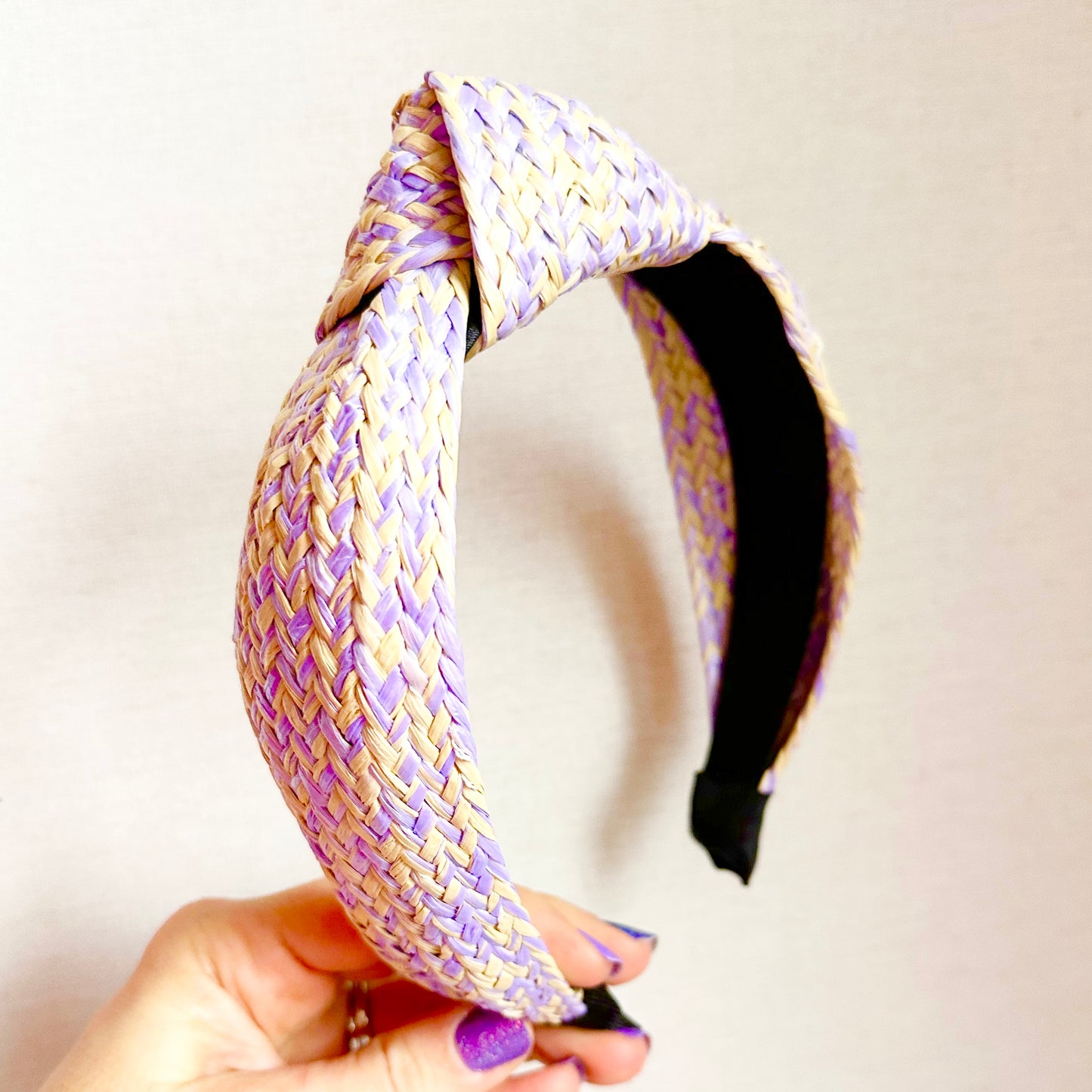 Lavender Haze Raffia Headband