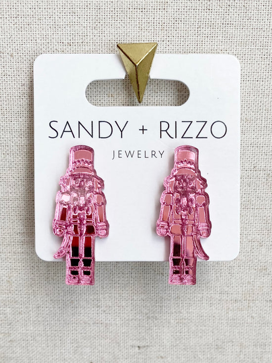 Pink Mirror Nutcracker stud